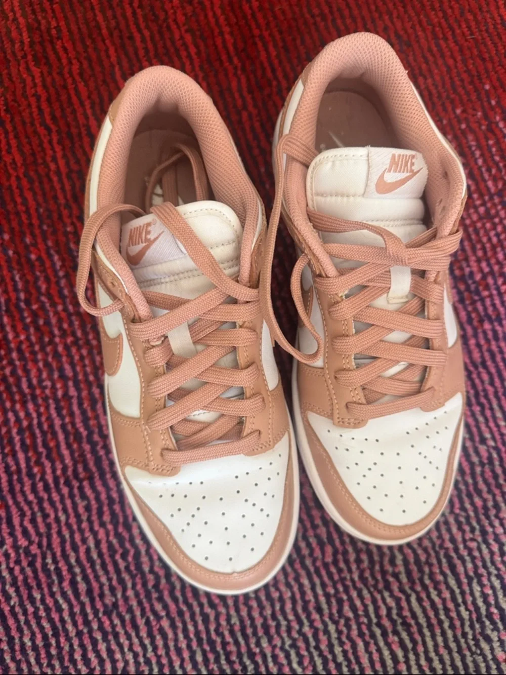 Nike Women’s dunks in tan color